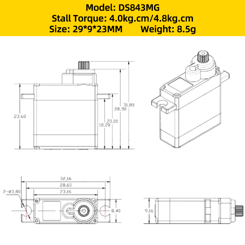 4 adet Corona DS843MG dijital  - Brushless Motor Thrust Test Stand incelemesi ve fiyatı